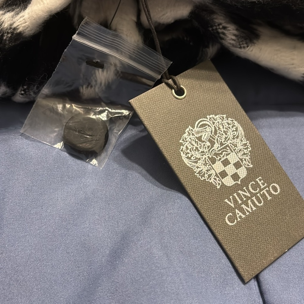 Vince Camuto Faux Leather Trim Shirt Jacket - Picture 9 of 11